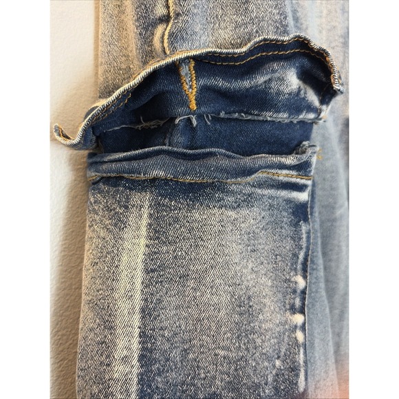 Daisy Y2K Cargo Industrial Grunge Edgy Women's Distressed Wide Leg Utility M - Picture 5 of 16